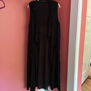 Zara Basic Open Long Vest Size S